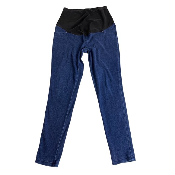 Time And Tru Maternity Maternity Jeans Women's M(8-10) Dark Wash 28' Inseam - Picture 1 of 7